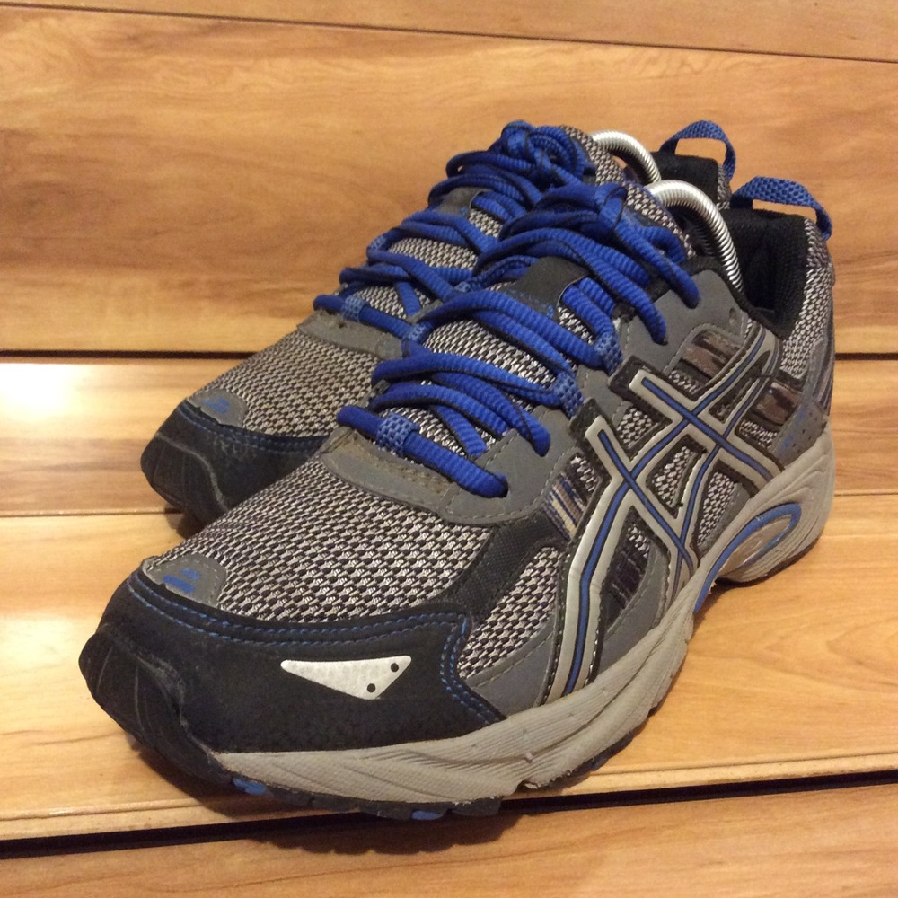 Asiac Men’s Running Blue Gray Shoes Sz 8.5